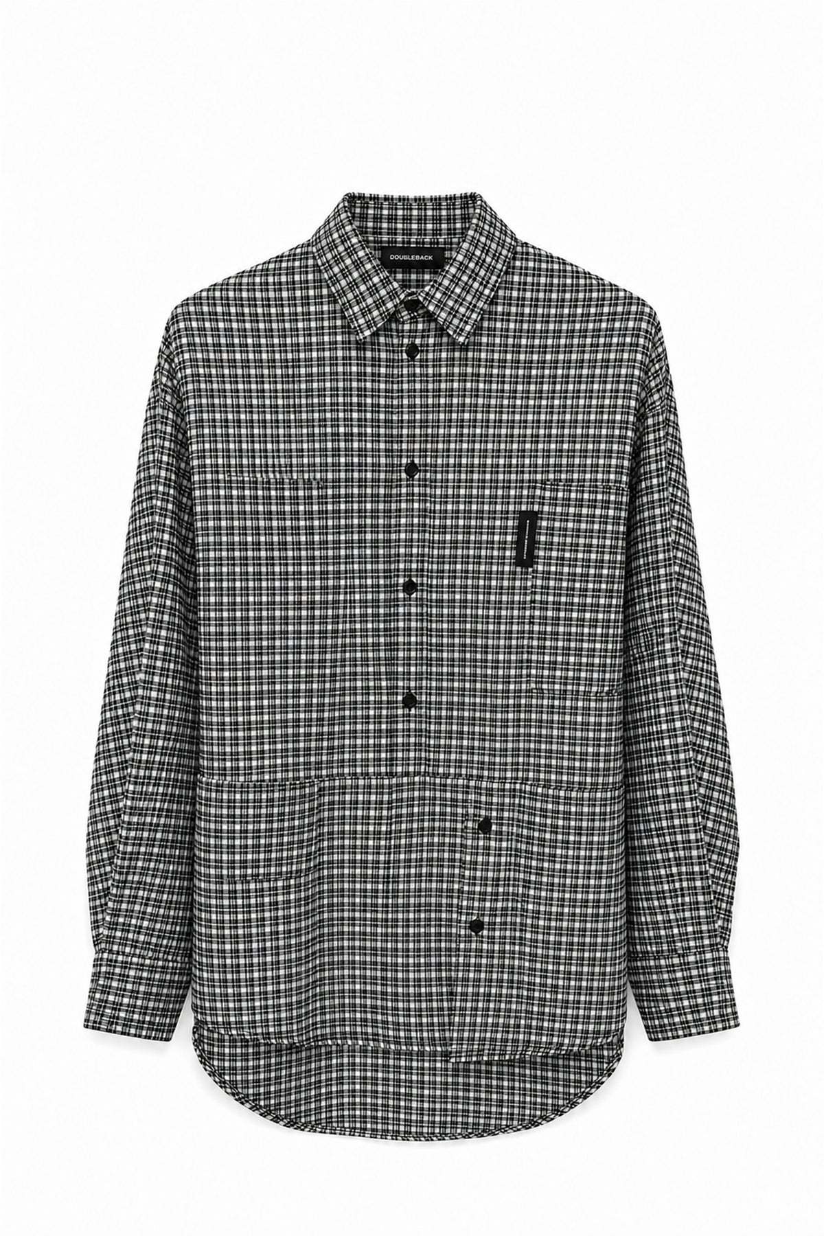 DOUBLEBACK Checkered Twisted Shirt （B&W）