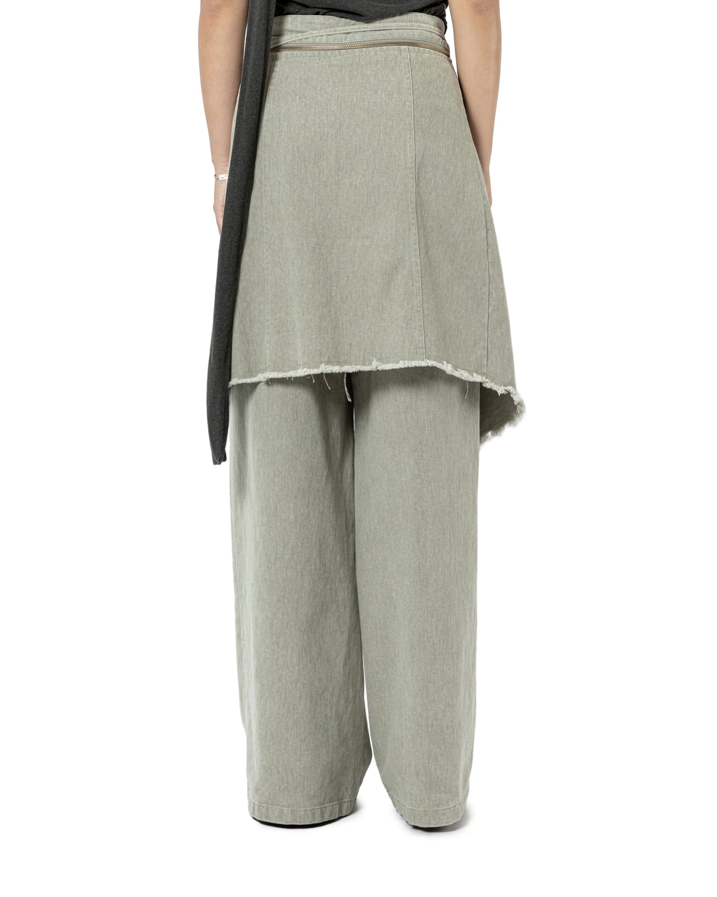 Distressed Wrap Denim Pants