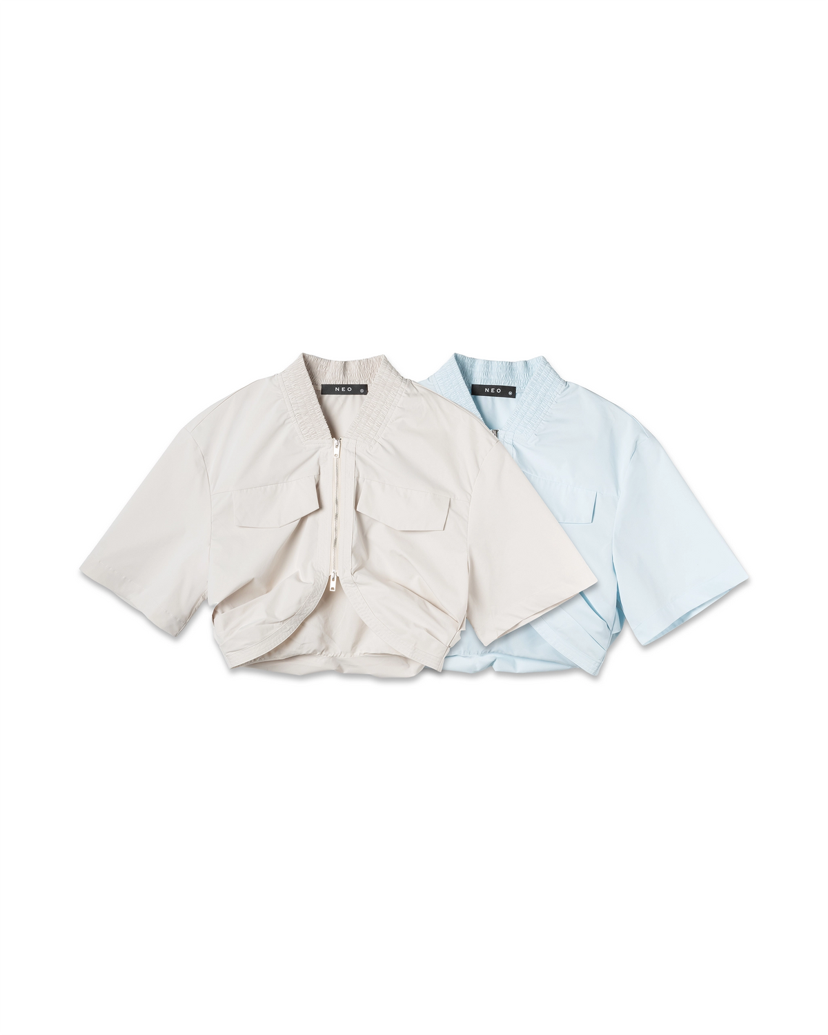 Cropped Technical Bomber Top