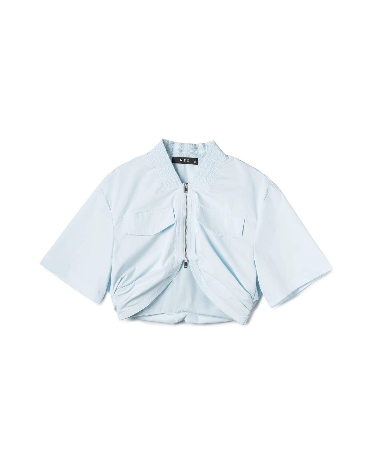 Cropped Technical Bomber Top