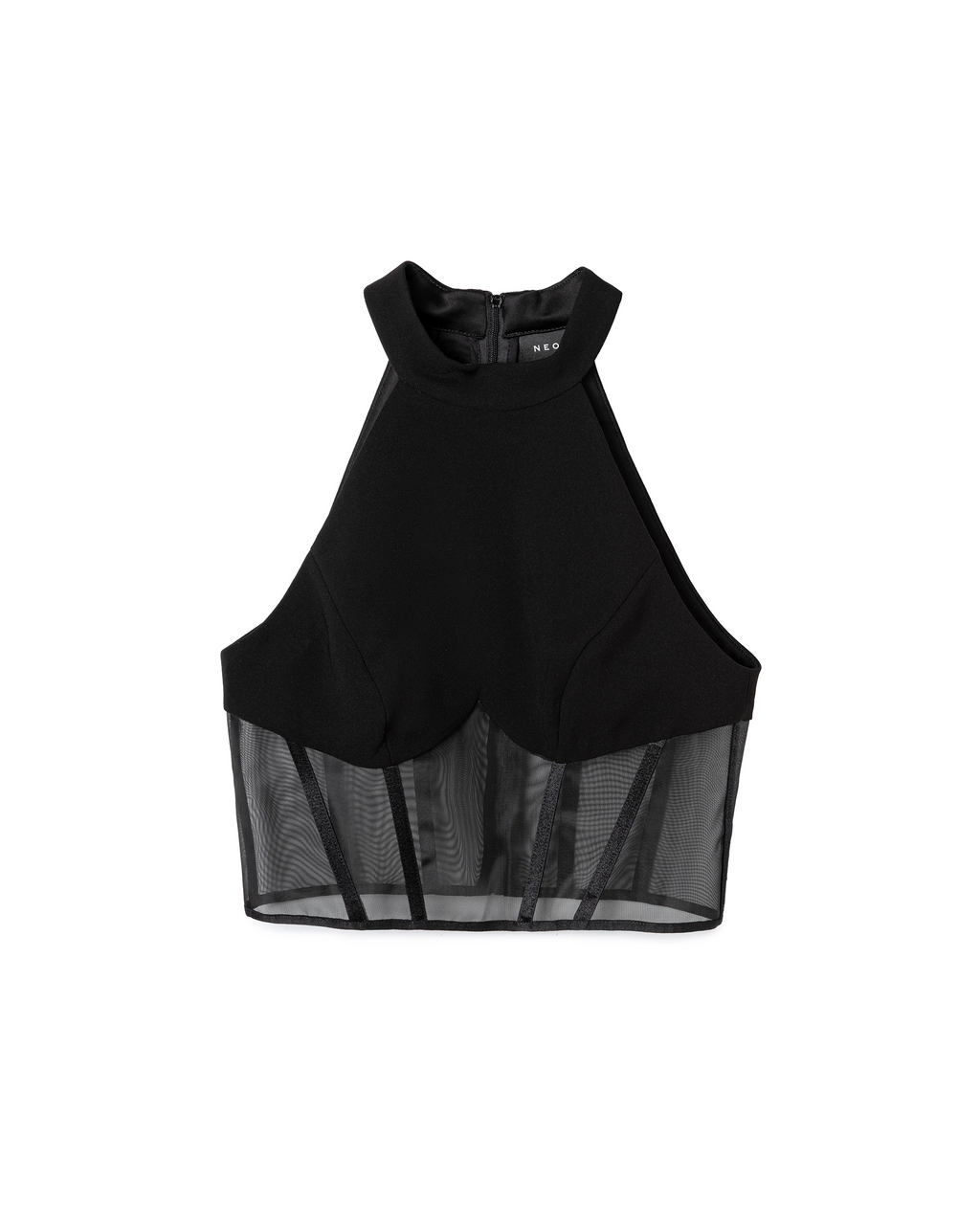 Halter Neck Mesh Top