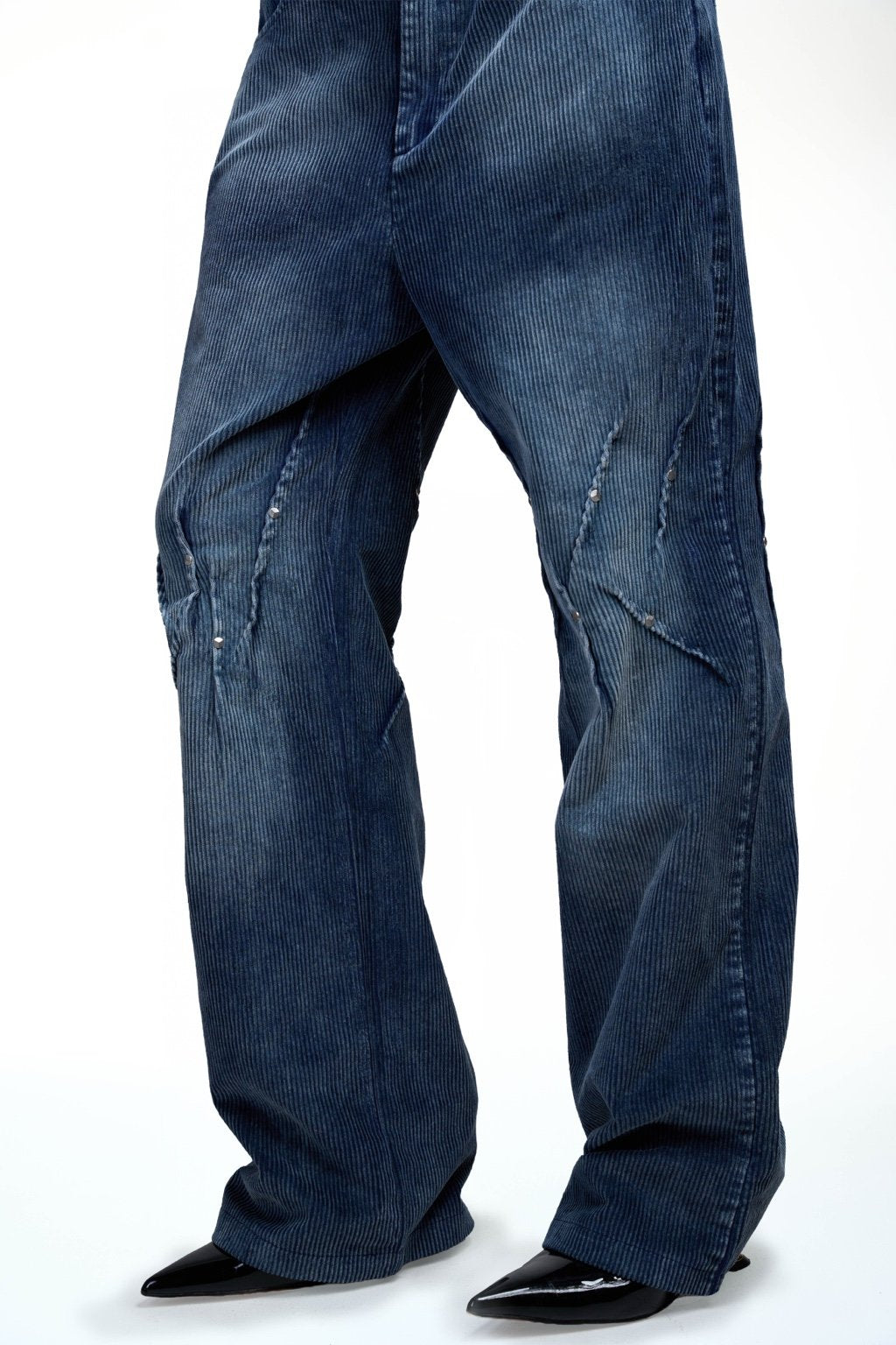 DOUBLE BACK Studded Corduroy Pants