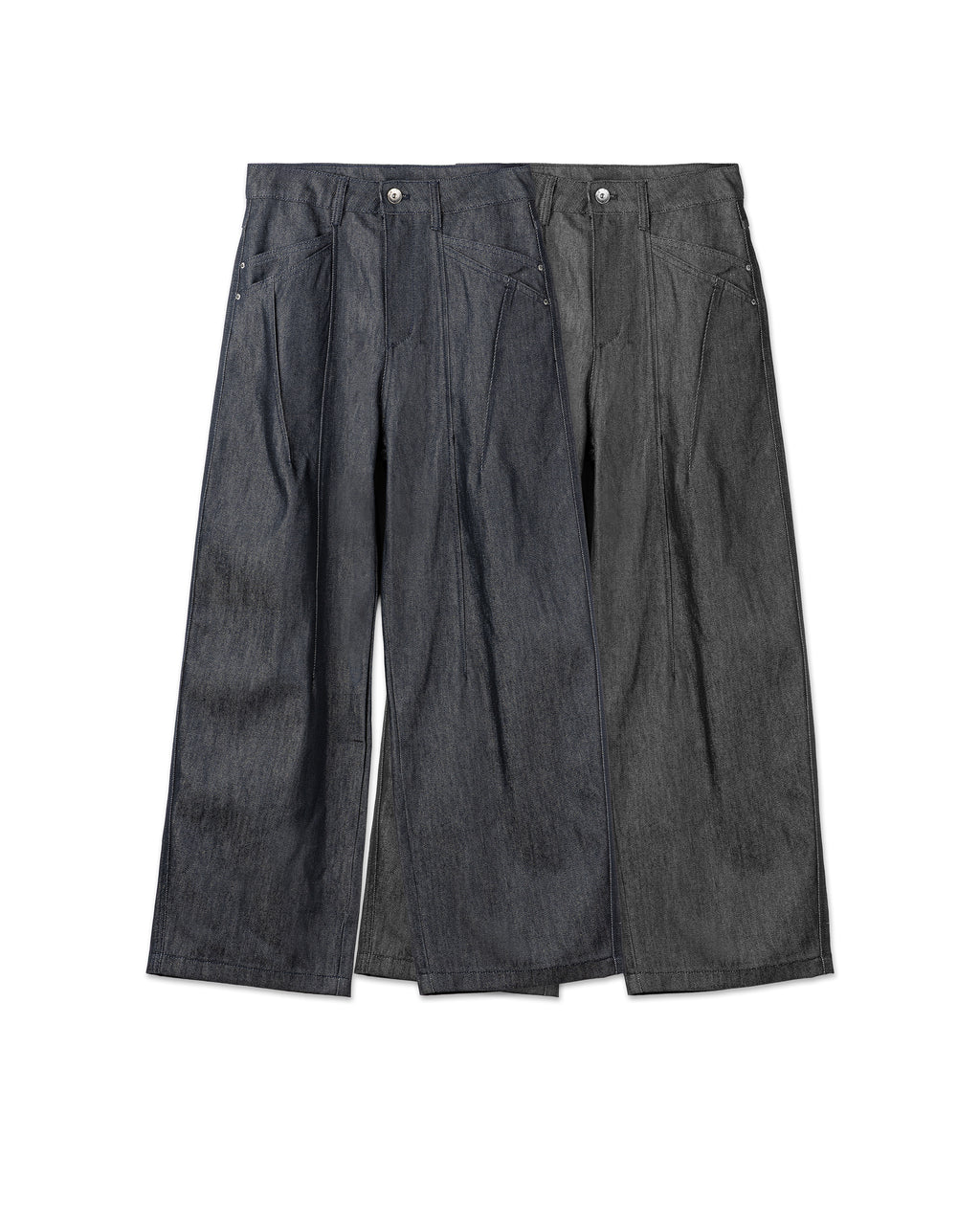 Wide Leg Seam Detail Jeans