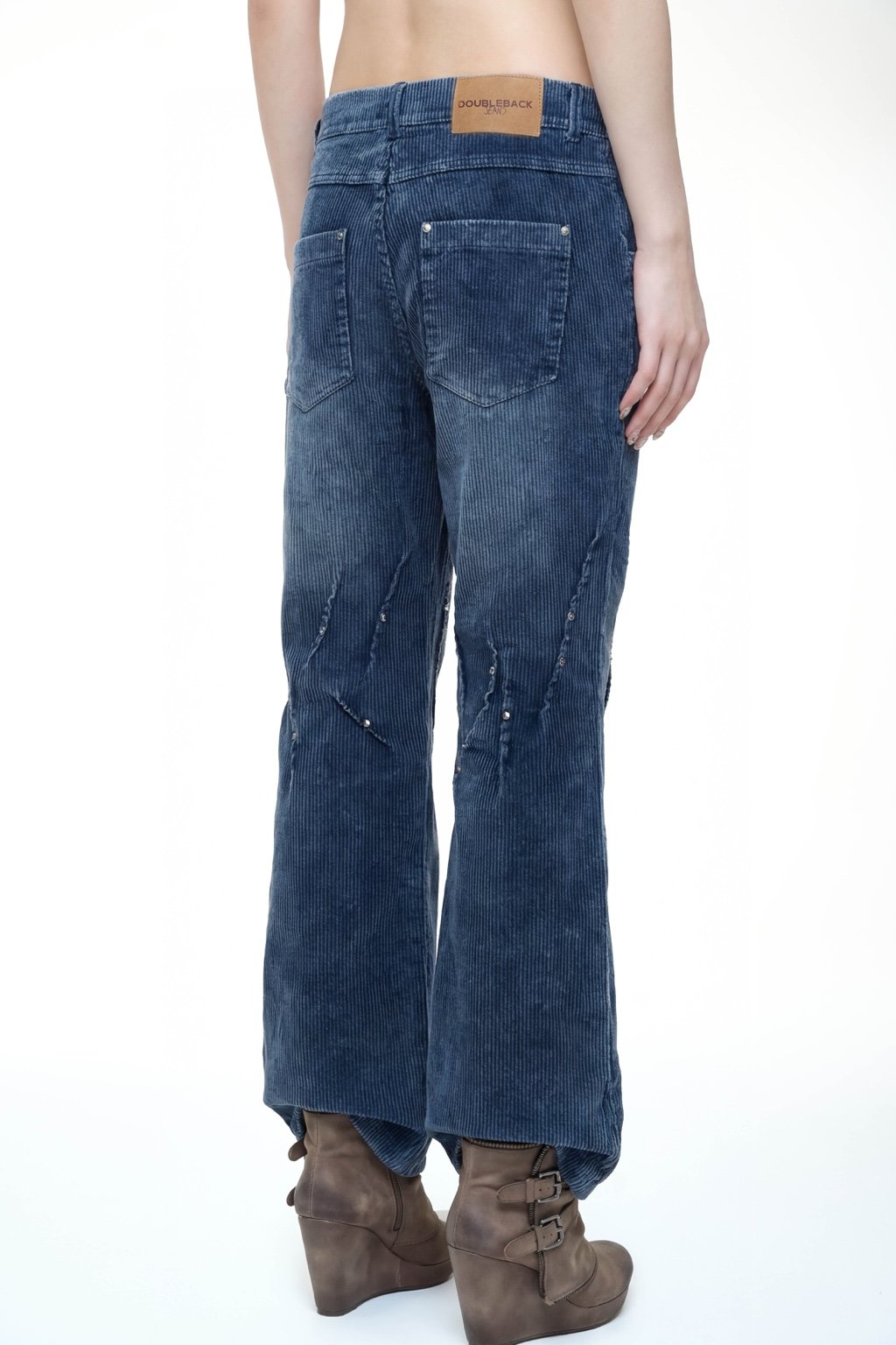 DOUBLE BACK Studded Corduroy Pants