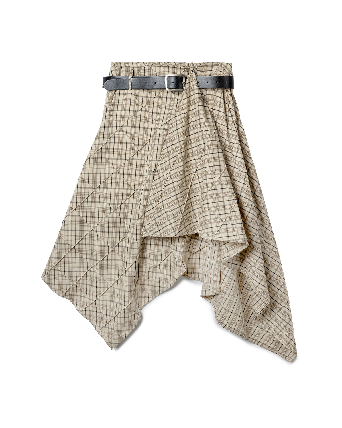 Asym Check Skirt