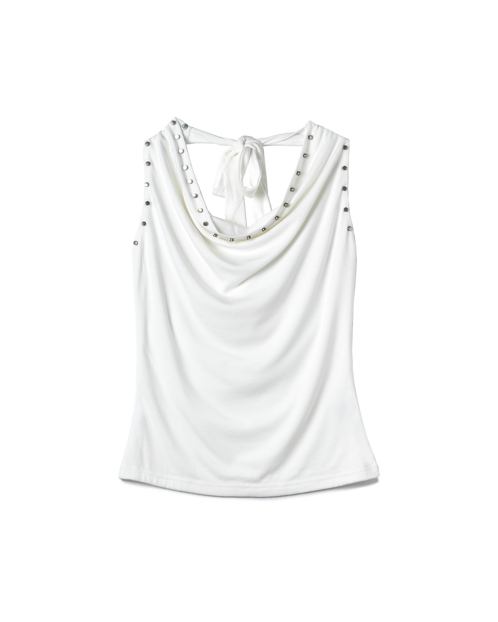 Studded Cowl Halter Top
