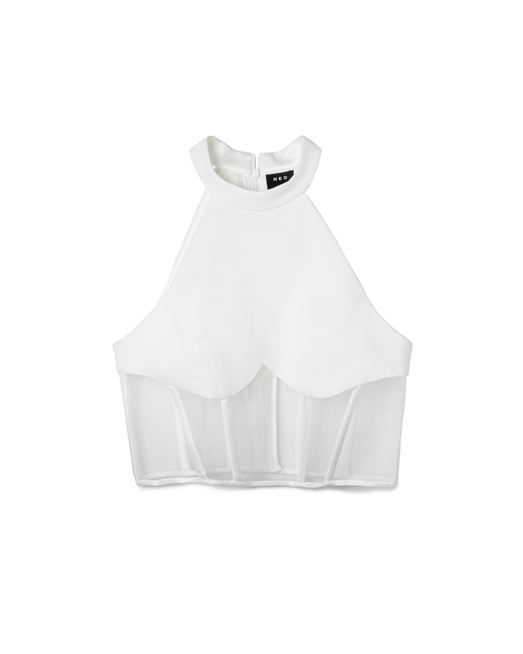 Halter Neck Mesh Top
