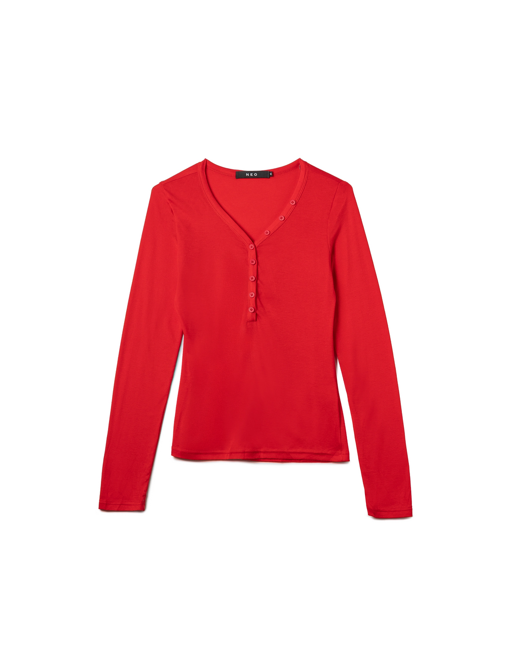 Button V-neck Top