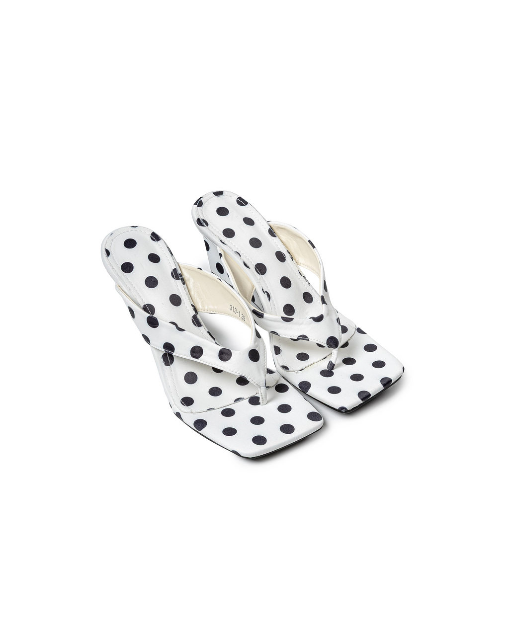 Polka-Dot Square-Toe Sandals