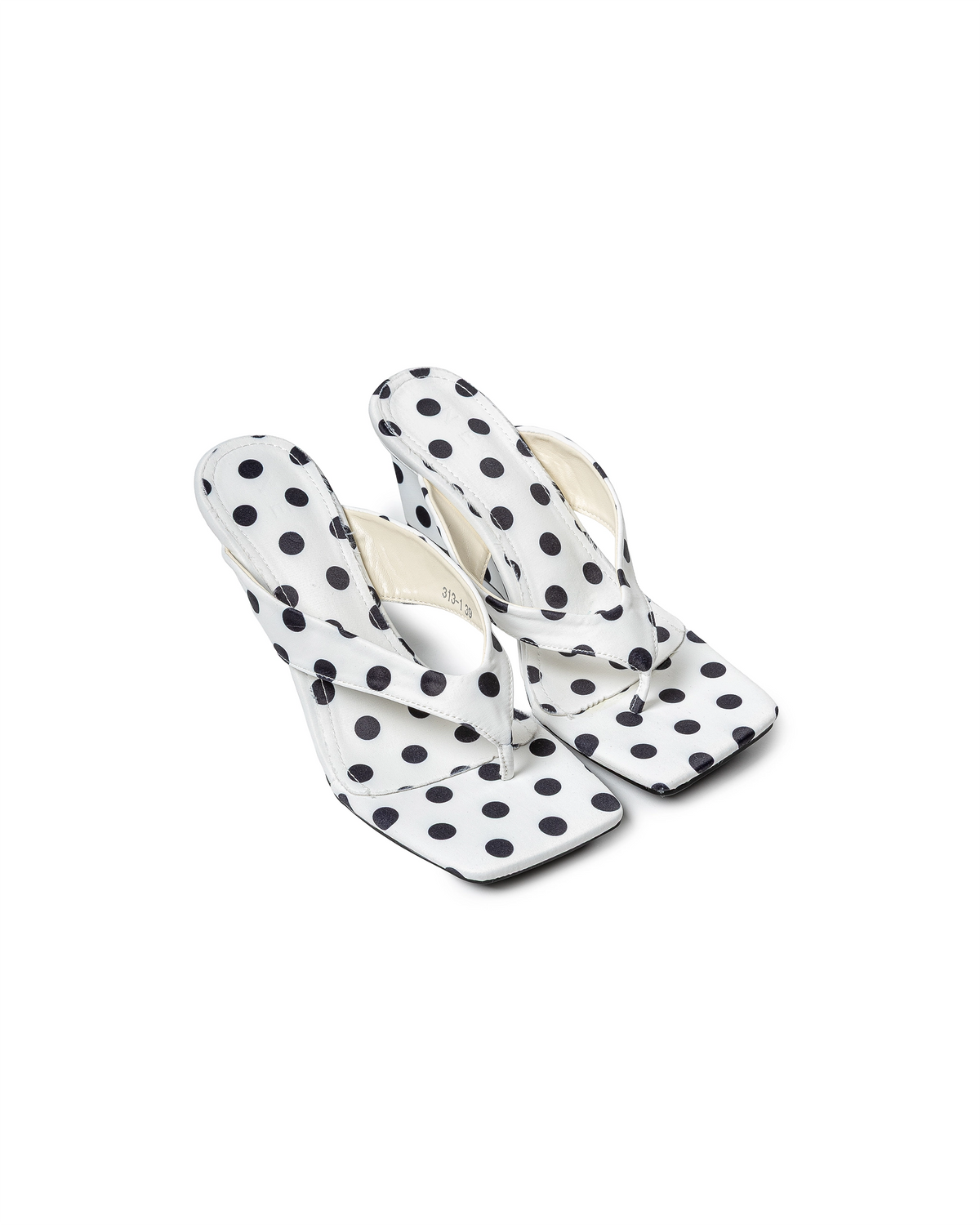 Polka-Dot Square-Toe Sandals