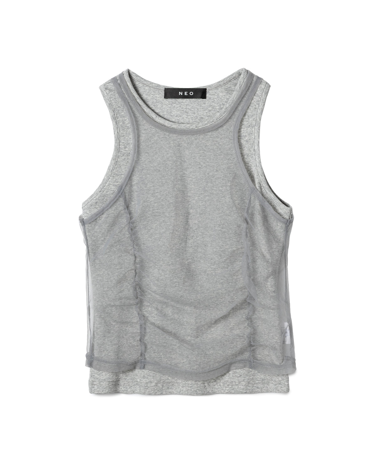 Layered Mesh-Detail Tank Top