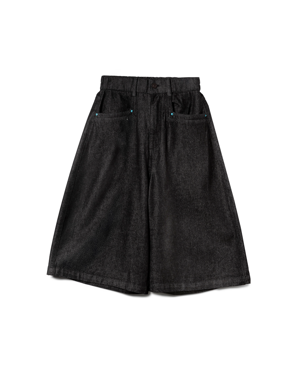 Raw-Edge Indigo Culottes