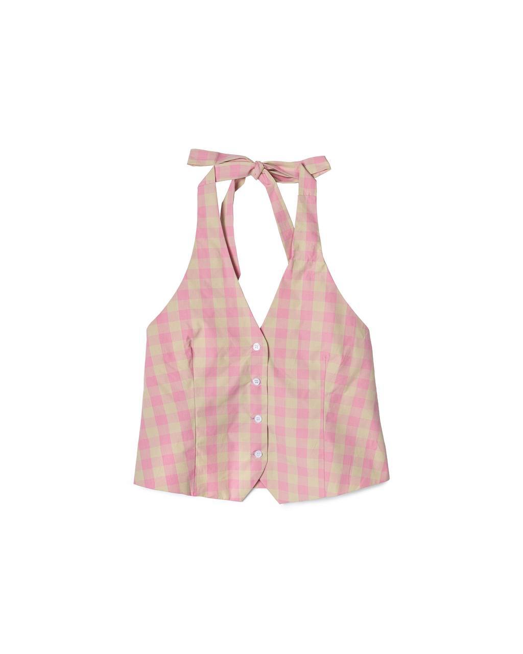 Check Halter Top