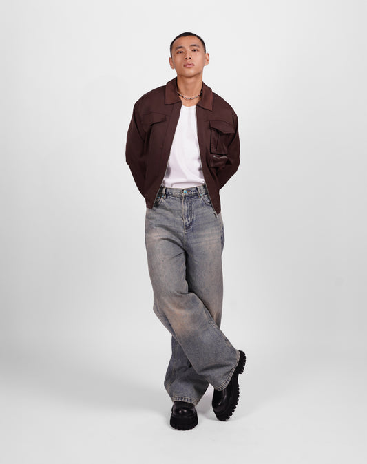 Zip-Up Cargo Jacket