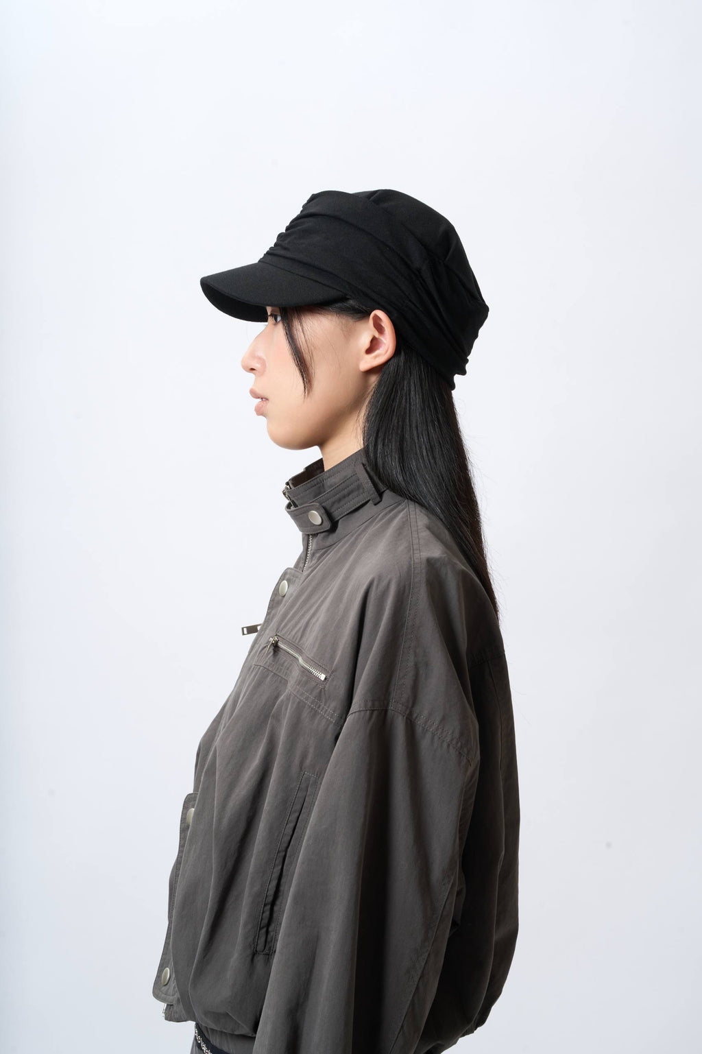 Structured Ruched Cap