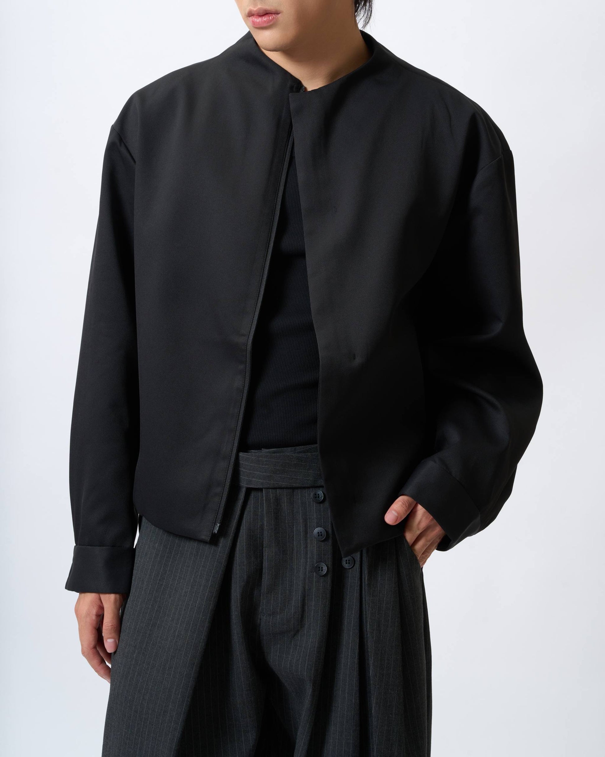 Sculptural Technical Bomber Jacket