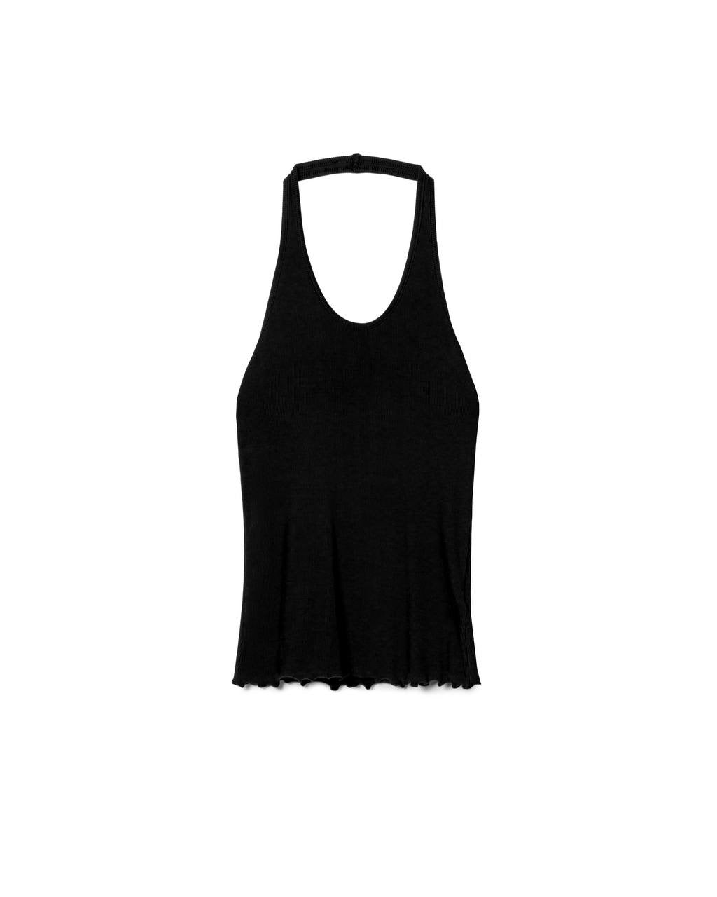 Chic Lettuce-Edge Halter Top