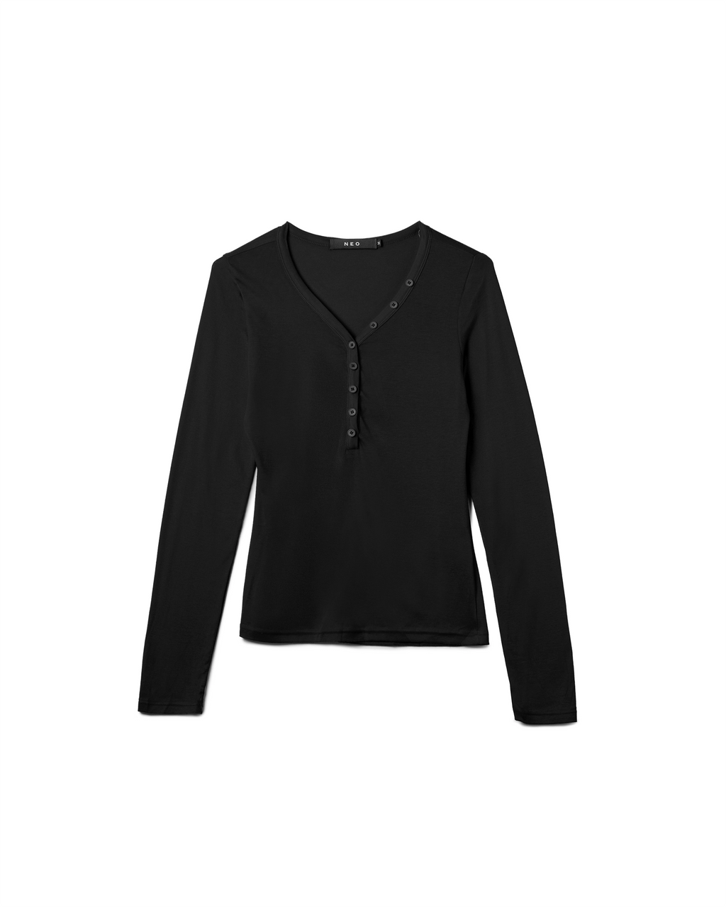 Button V-neck Top