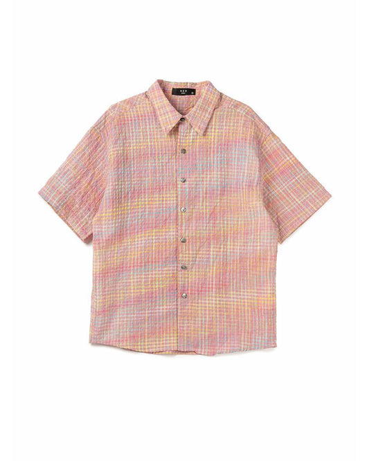 Pastel Gradient Plaid Shirt