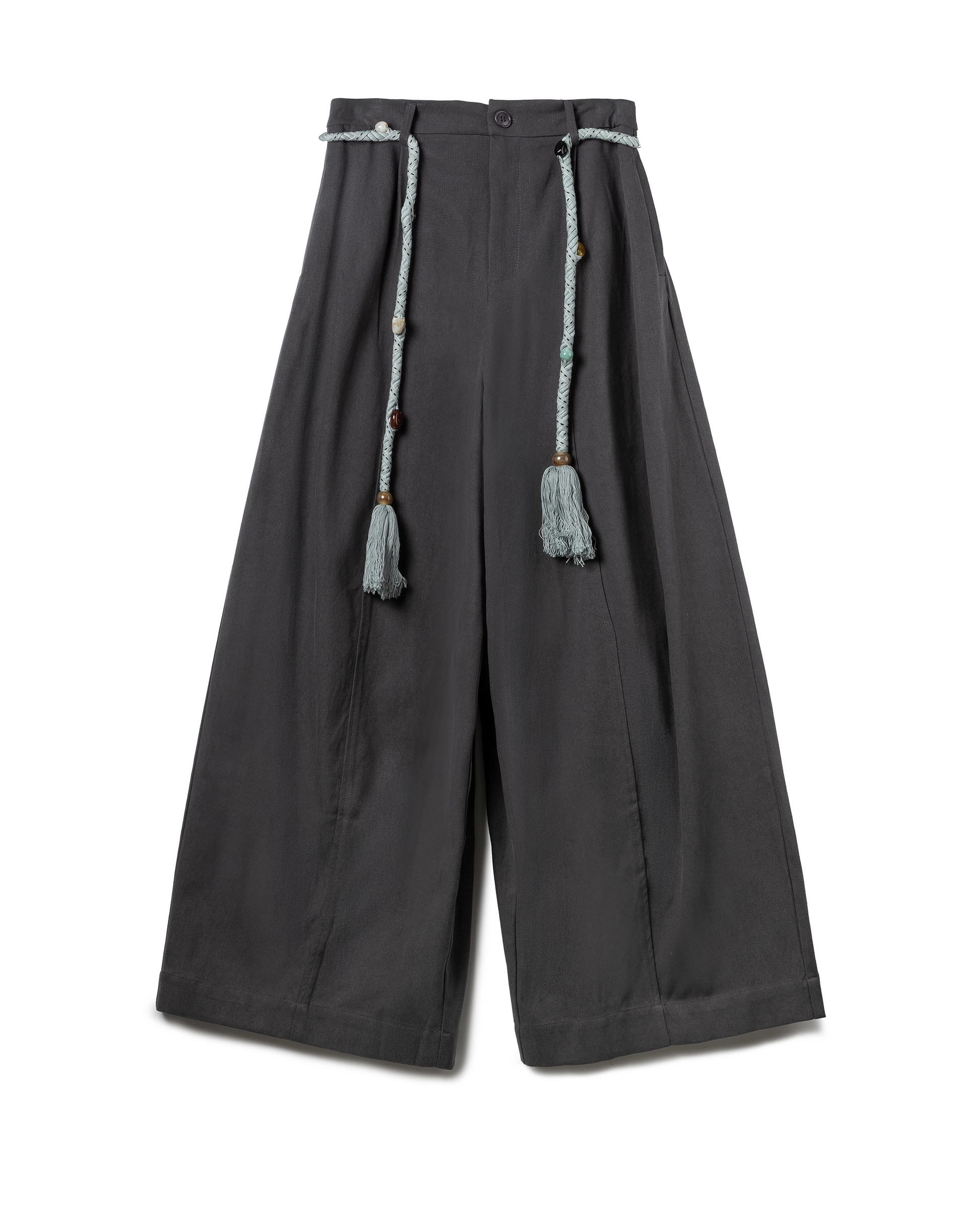 Tasseled Rope Wide-Leg Pant