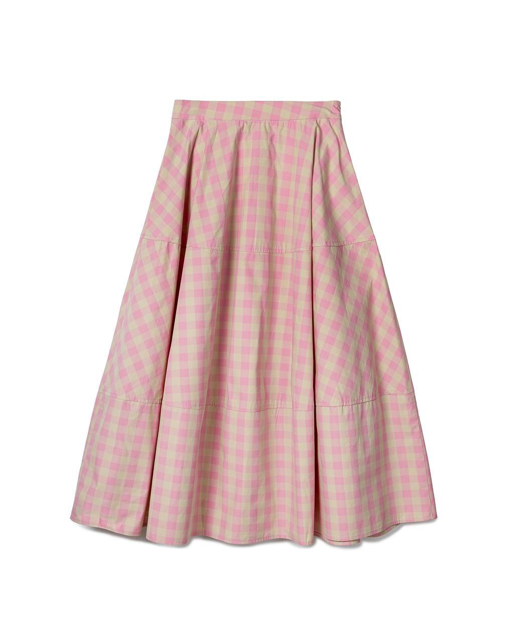 Check Midi Skirt