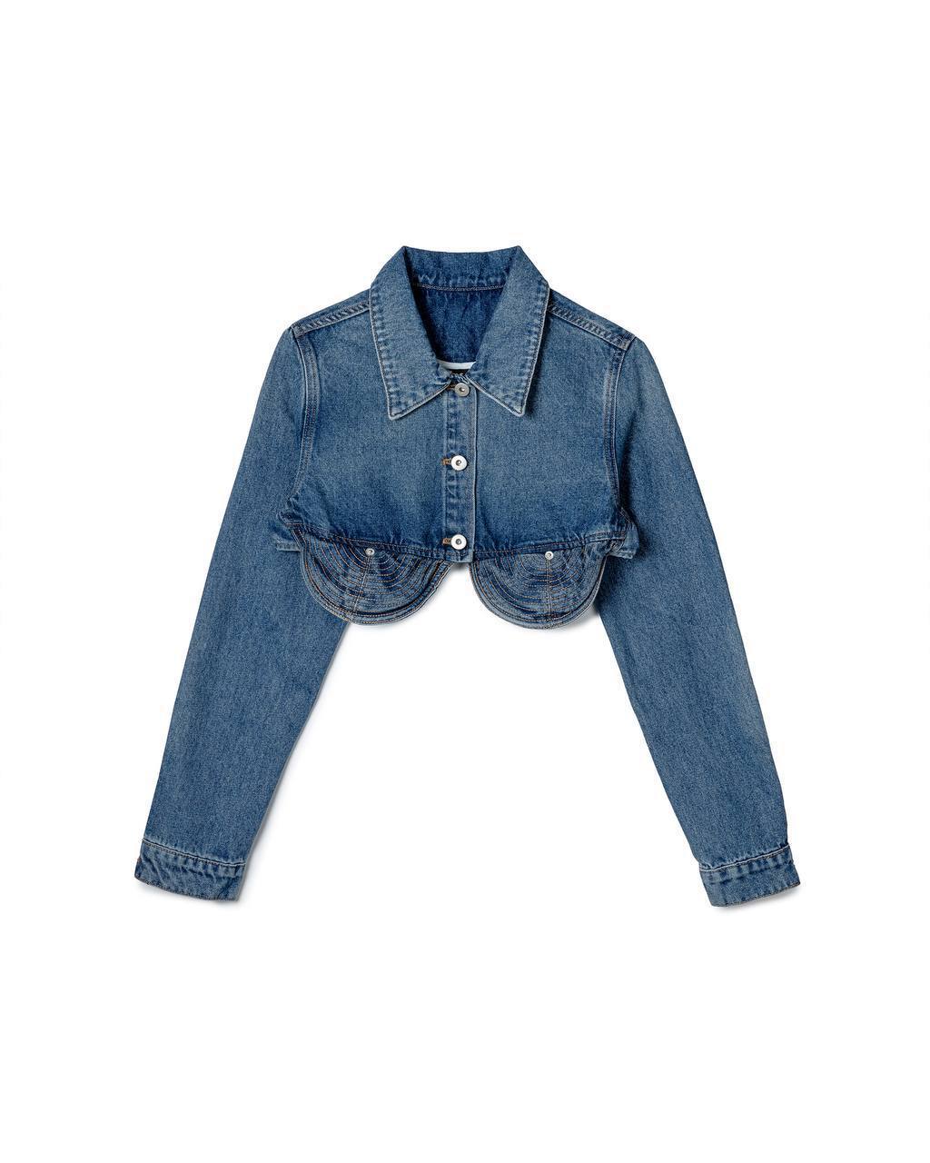 Curve Cut Denim Jacket