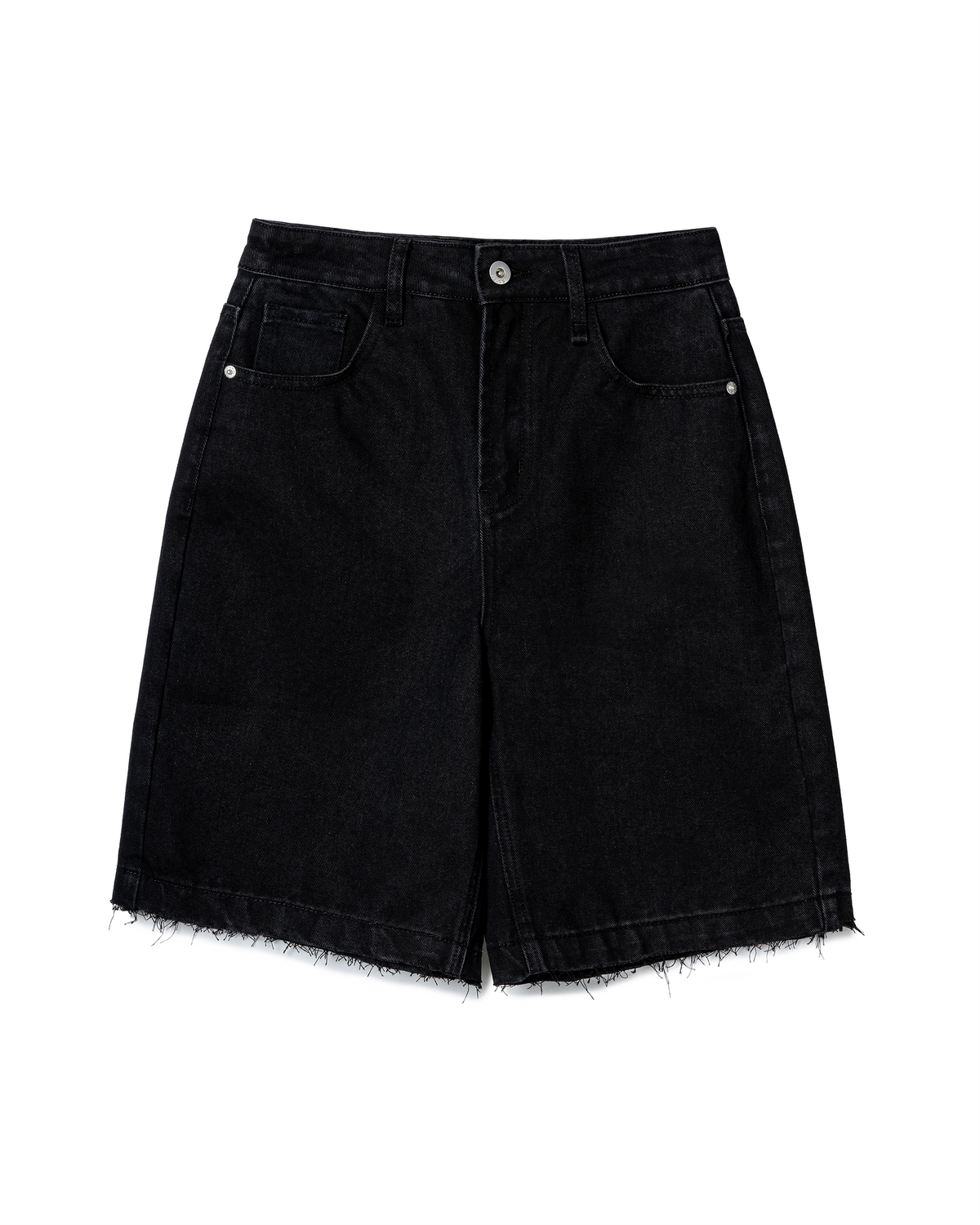 Raw-Hem Denim Bermuda