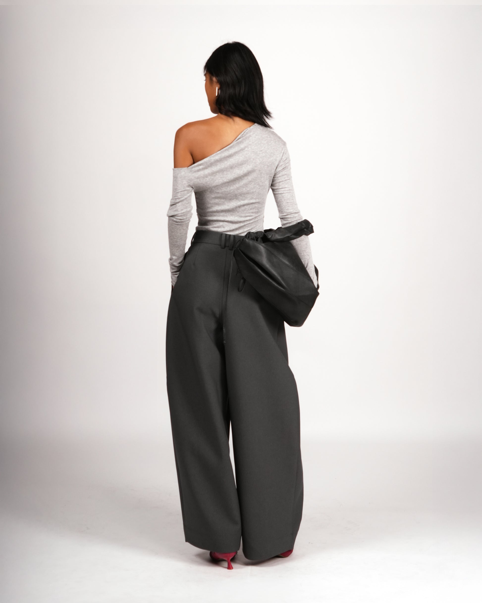 Box Pleat Wide Leg Pants