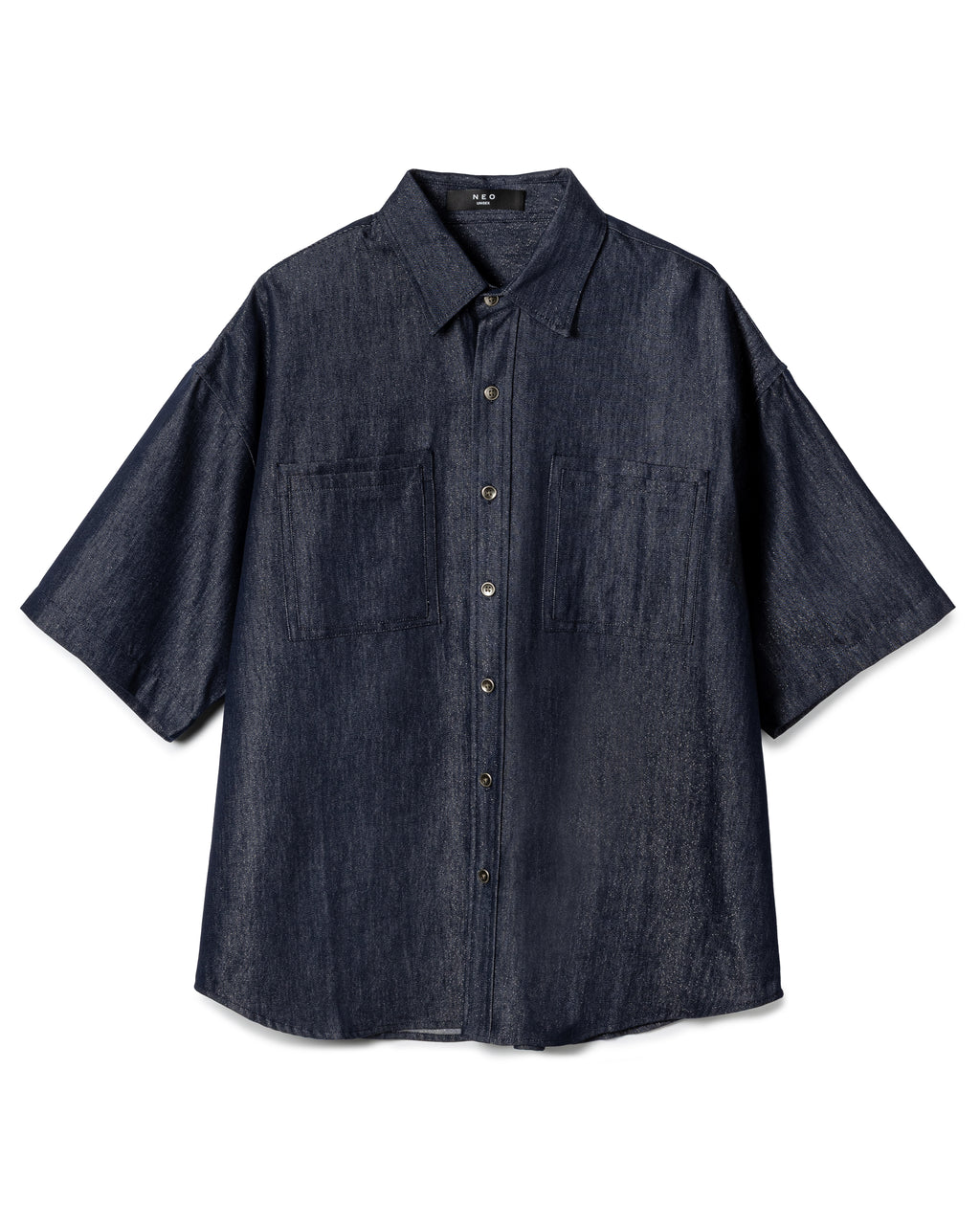 Relaxed Dual-Pocket Denim Shirt