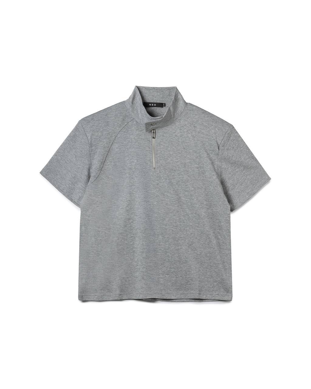 Half Zip Mock Neck Top