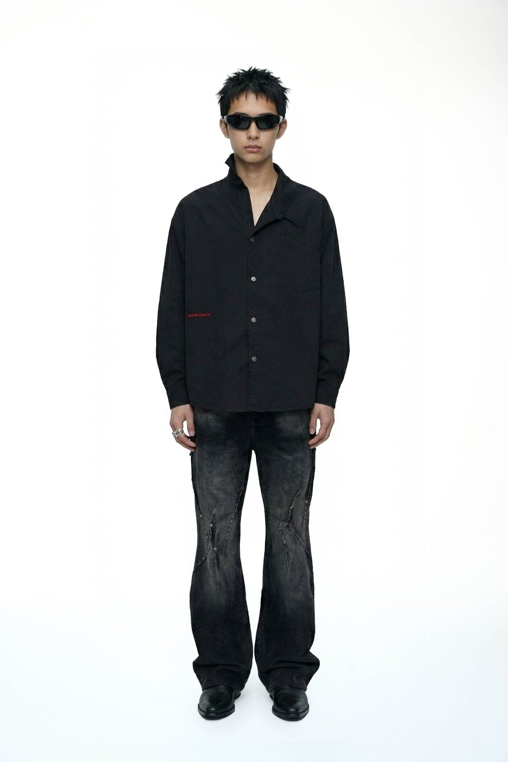 DOUBLE BACK Studded Corduroy Pants
