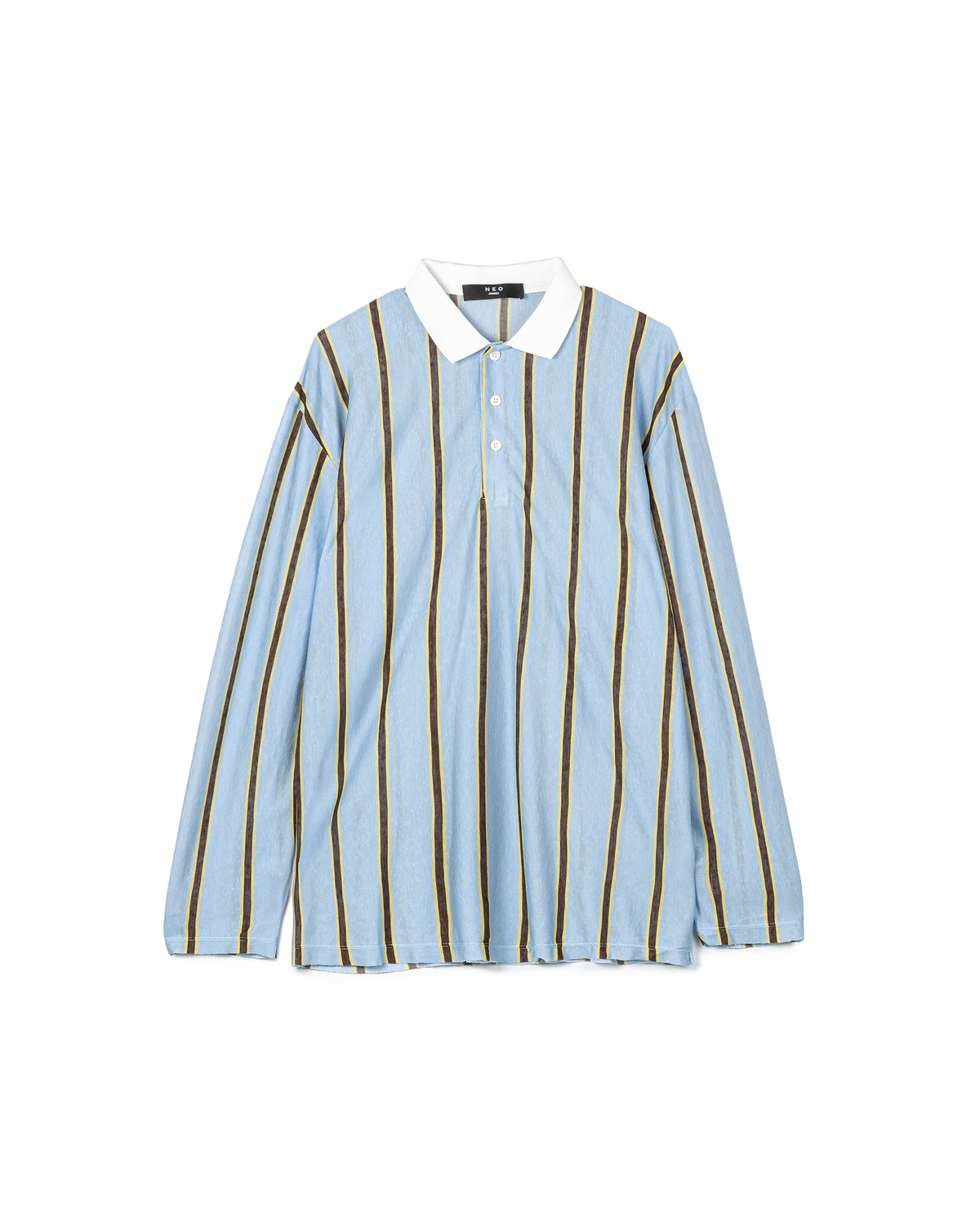 Relaxed striped-knit Polo shirt