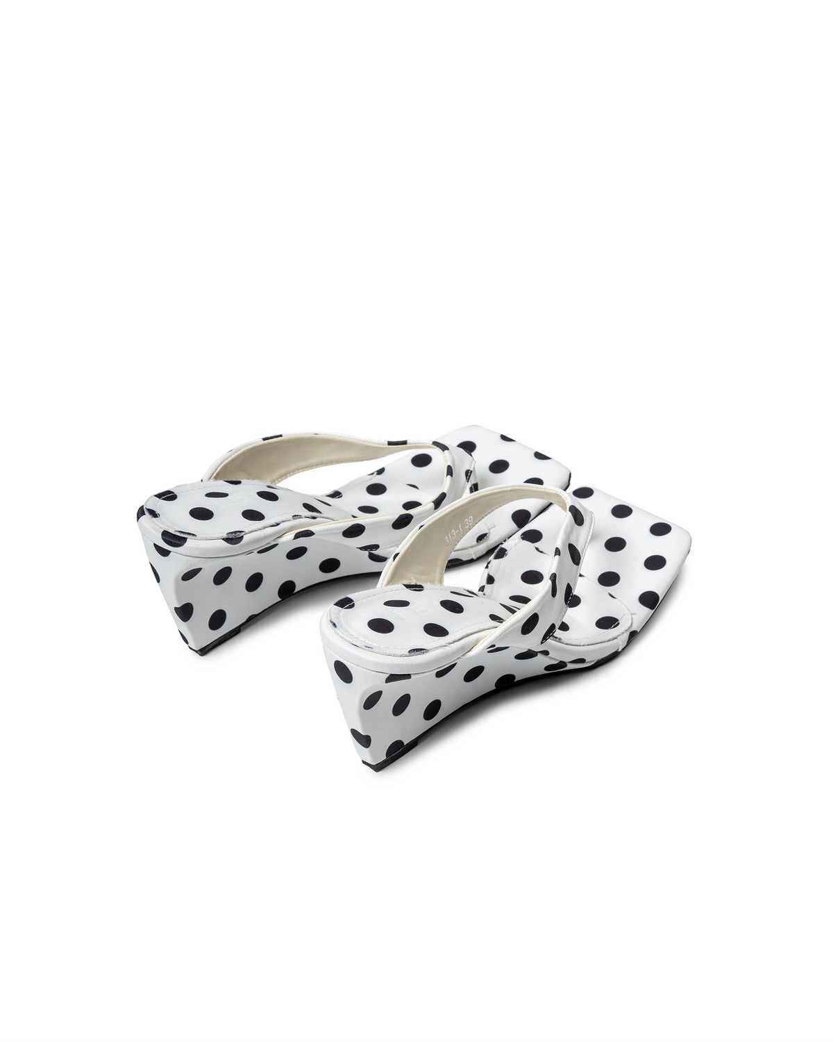 Polka-Dot Square-Toe Sandals