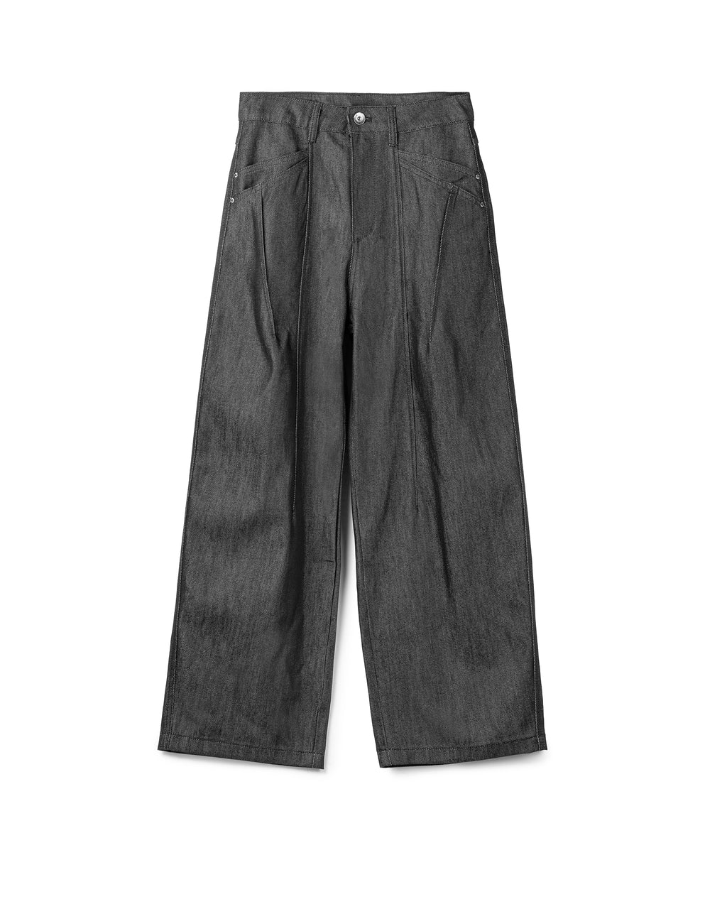 Wide Leg Seam Detail Jeans