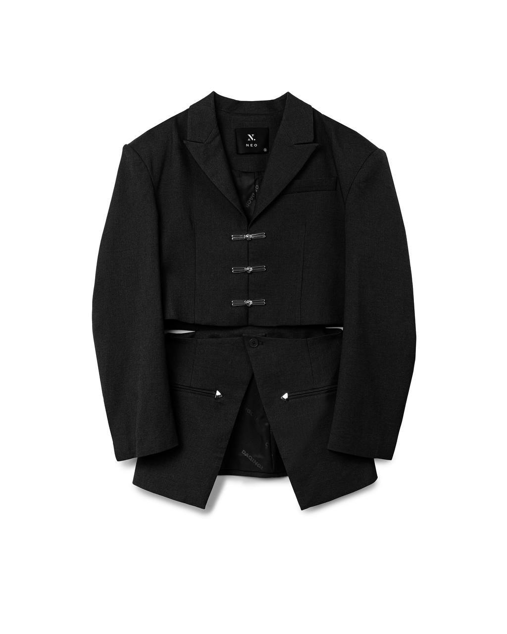 Cut-Out Tailored Blazer
