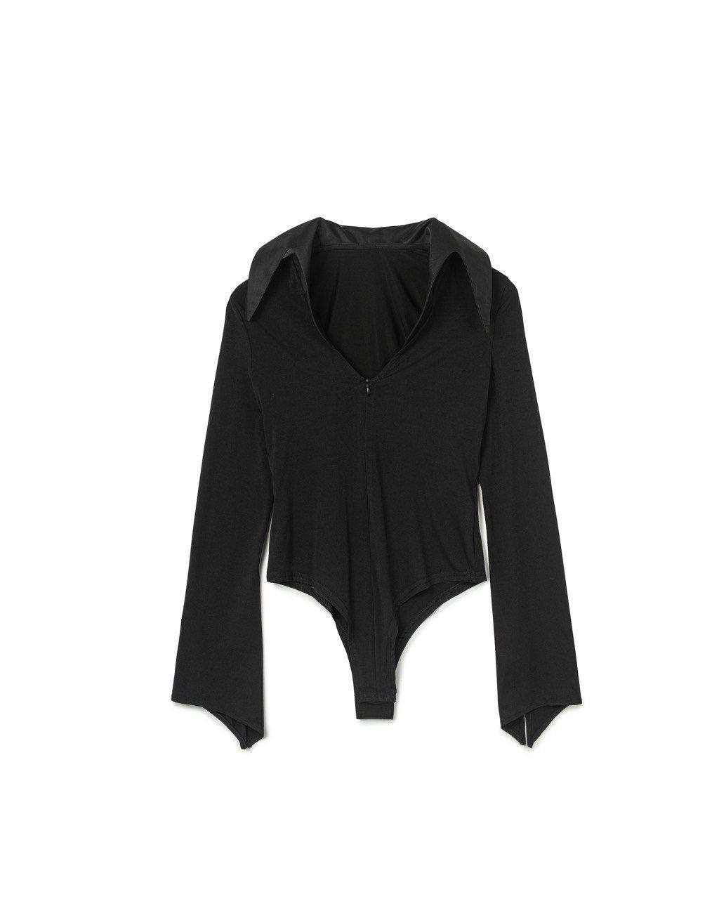 Collared Flare Sleeve Bodysuit