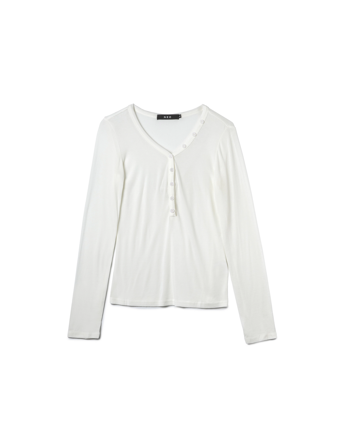Button V-neck Top