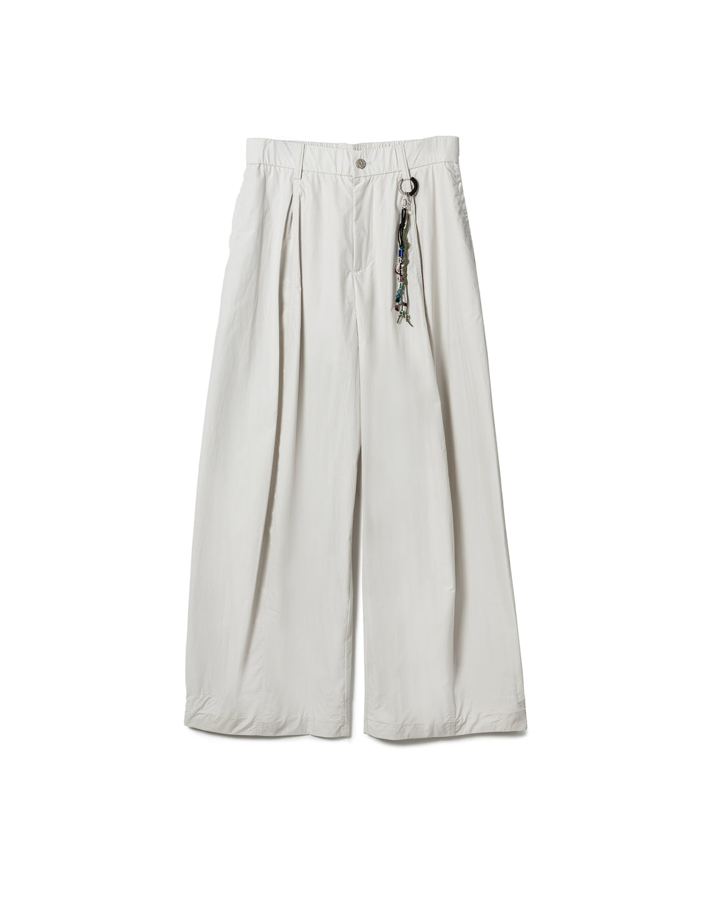 Relaxed pleated wide-leg trousers
