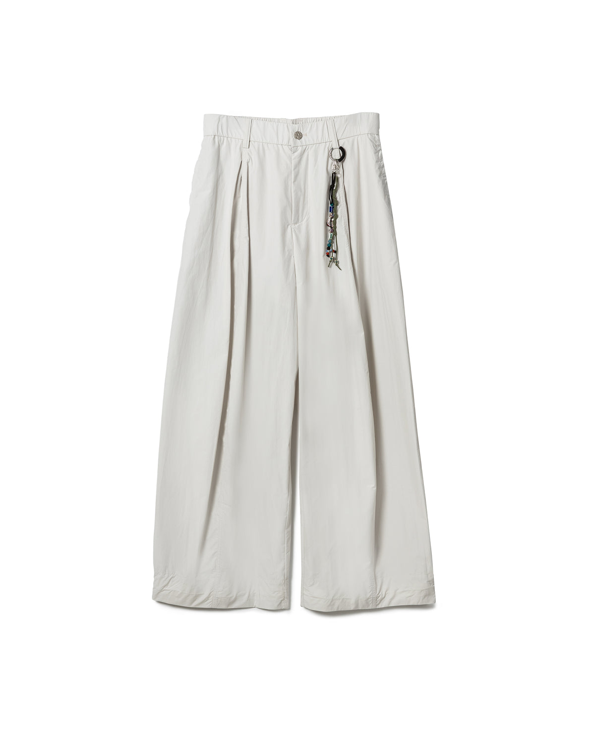 Relaxed pleated wide-leg trousers