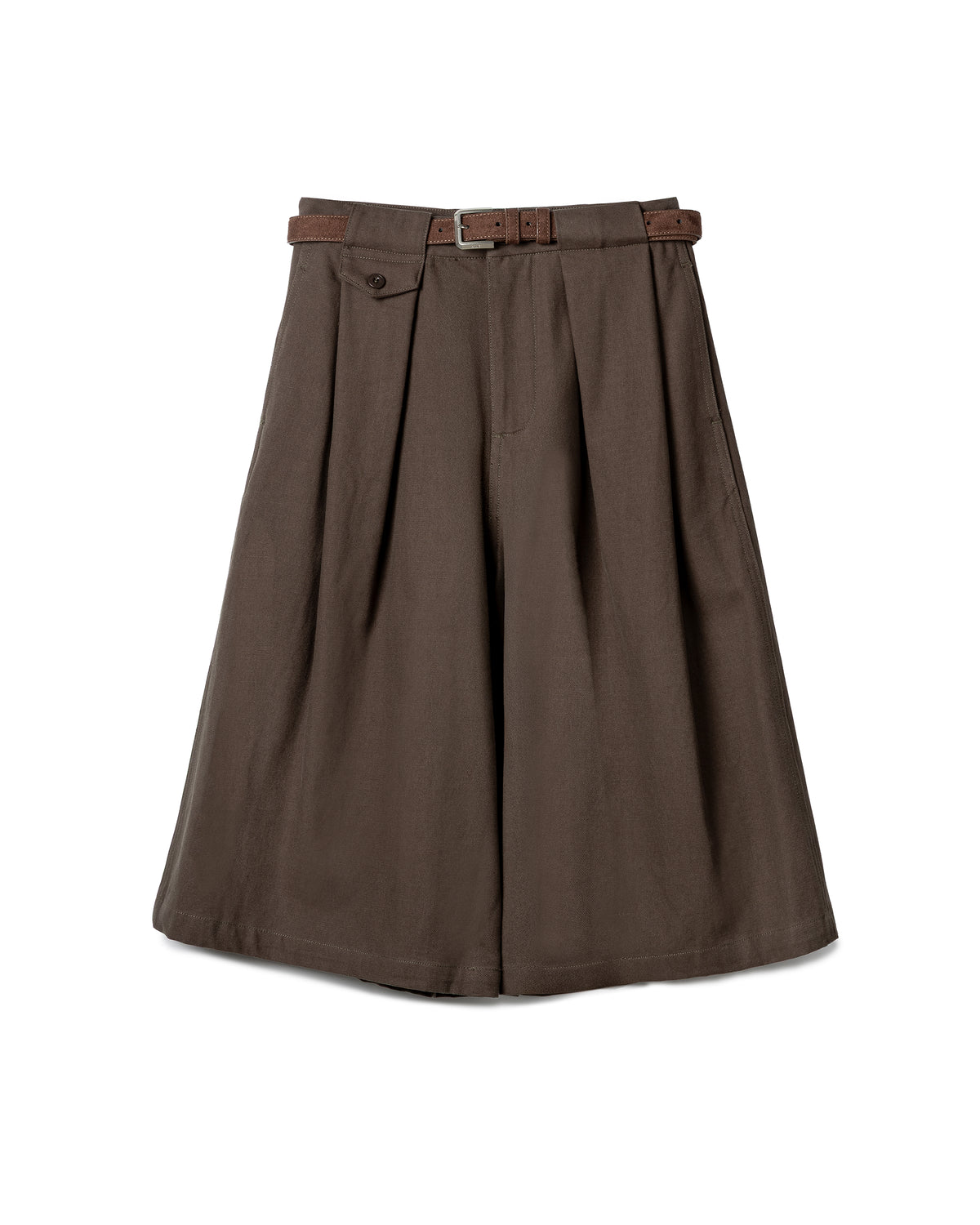 Refined Pleated Cotton Culottes