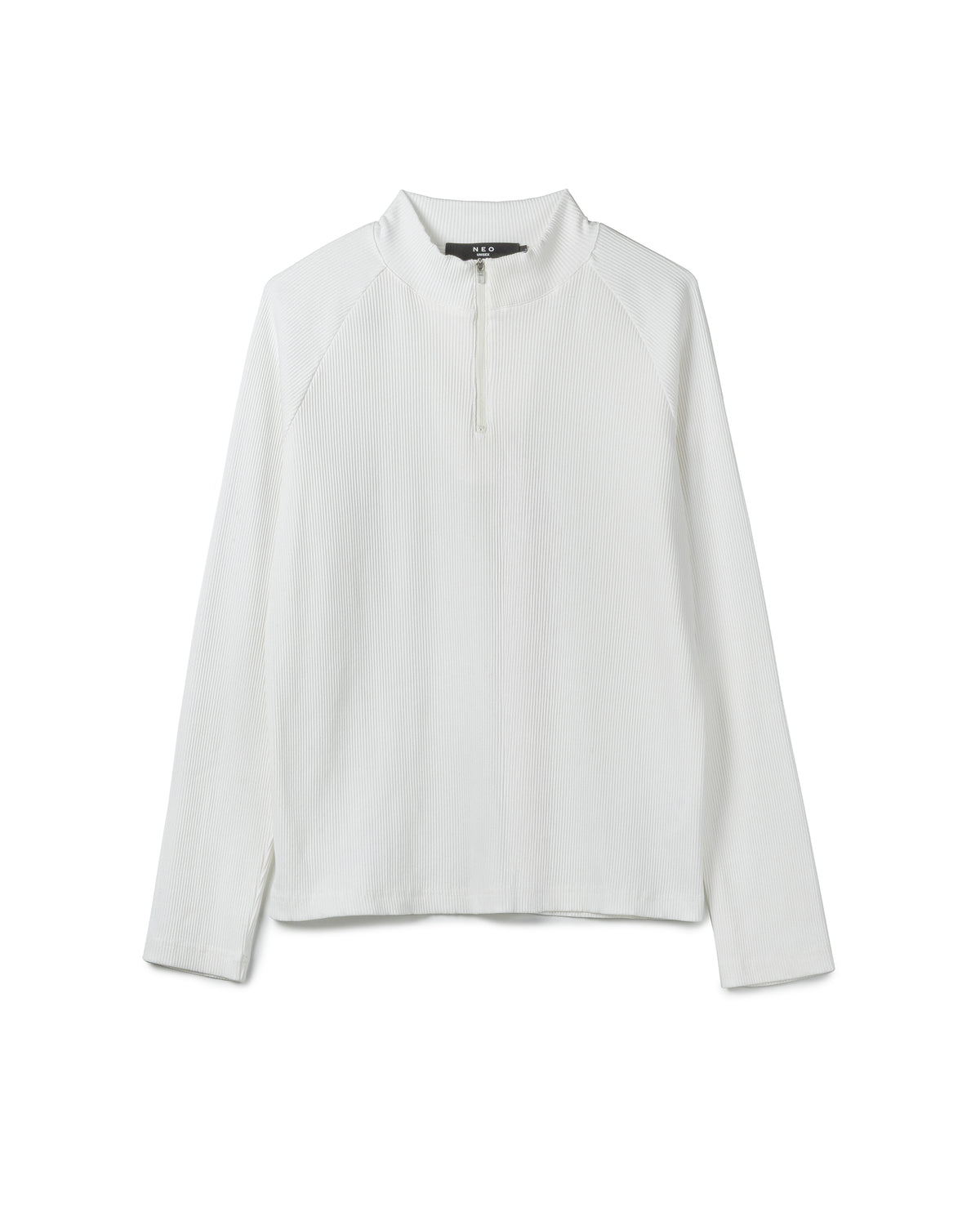 Ribbed Knit Half-Zip Top
