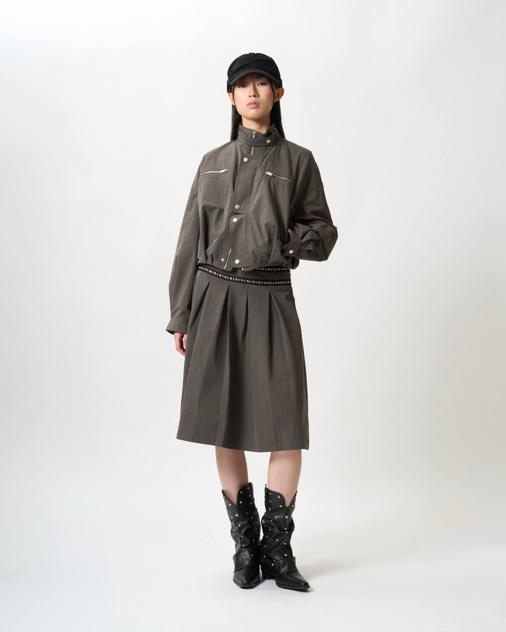 Structured Ruched Cap