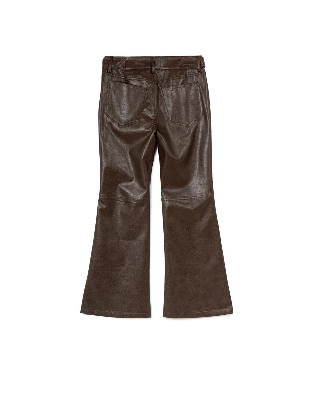High-Rise Flared Leather Pants