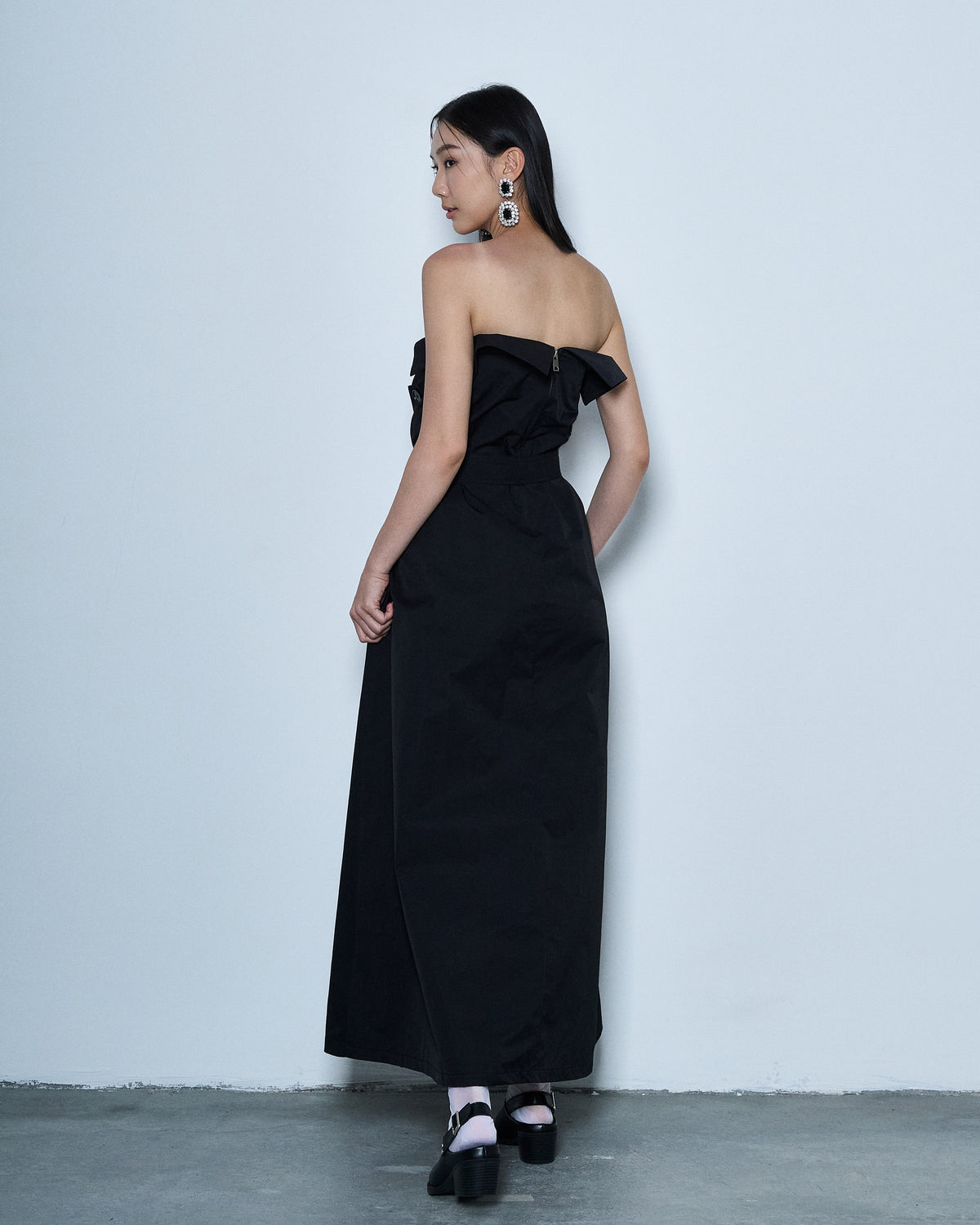 Off-Shoulder Trench Coat Dress