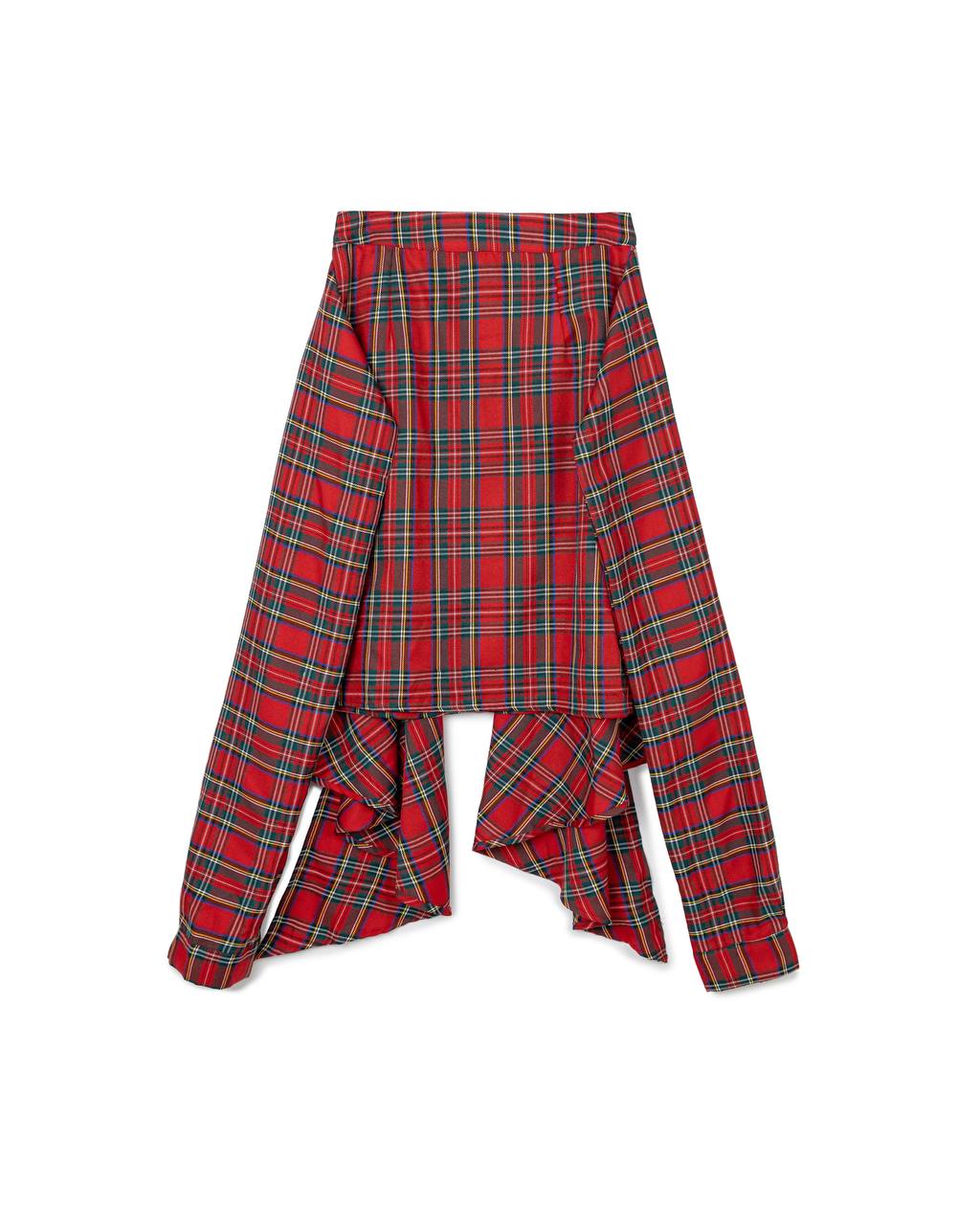 Deconstructed Plaid Skirt