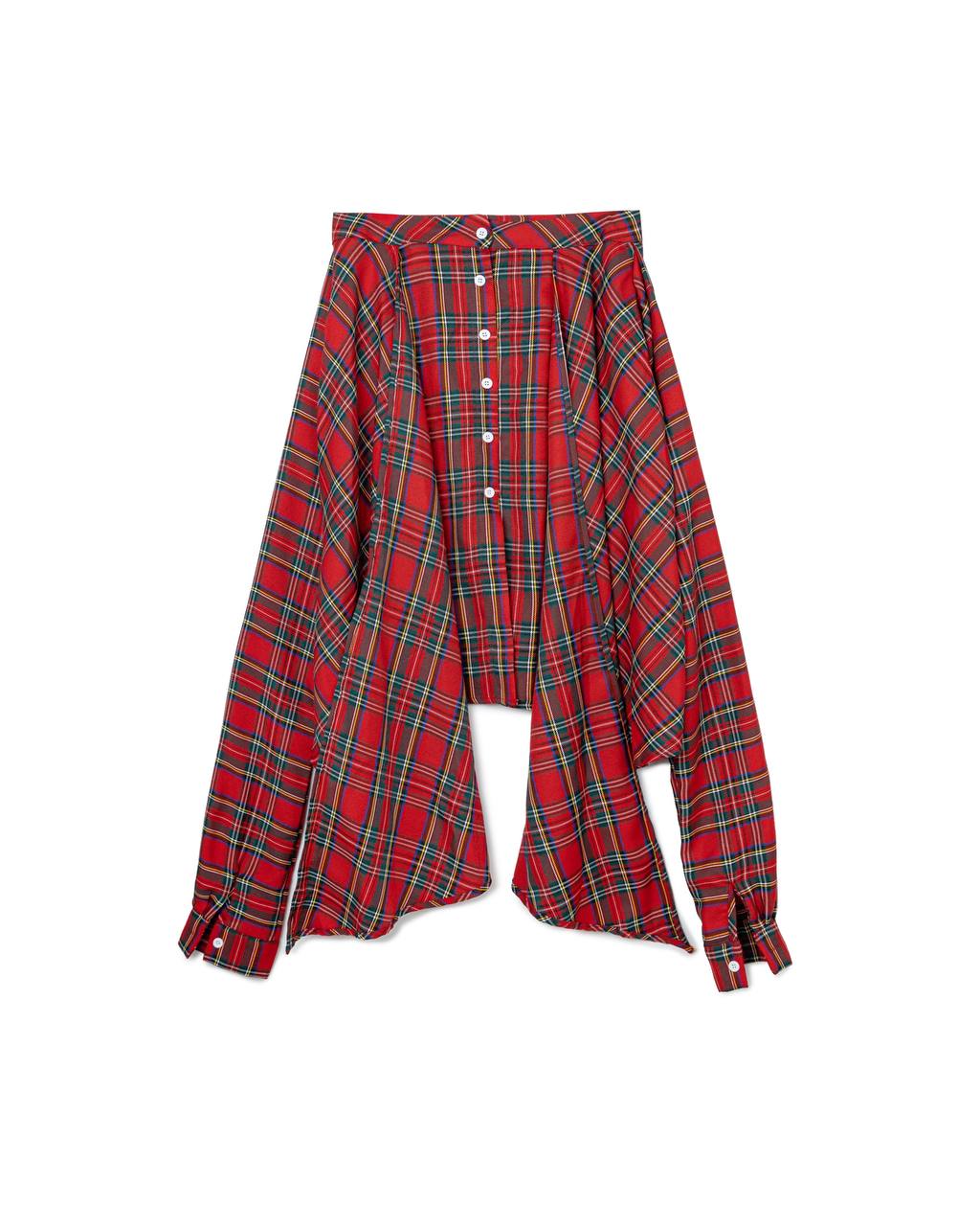 Deconstructed Plaid Skirt