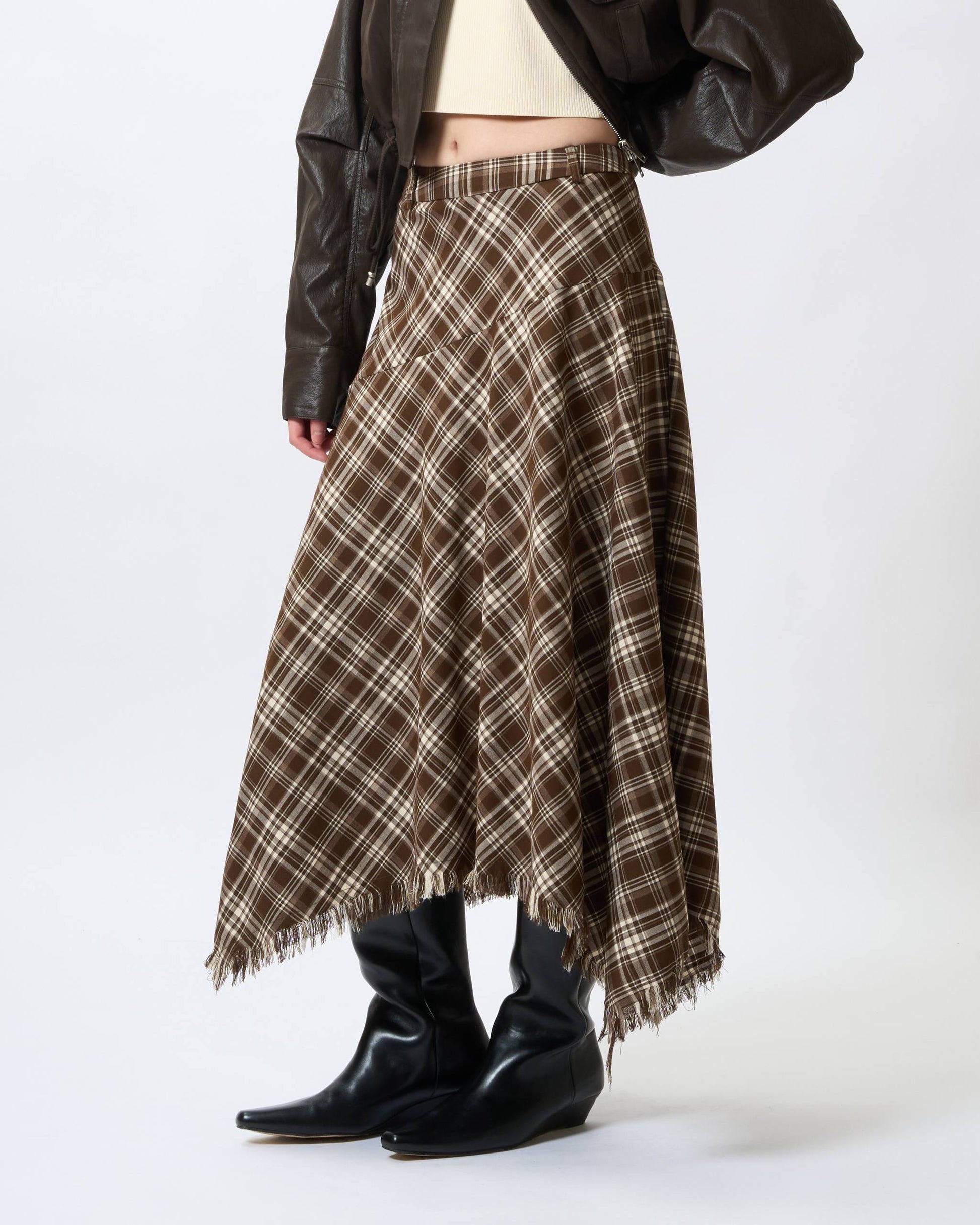 Distressed Faux-Leather Biker Jacket
