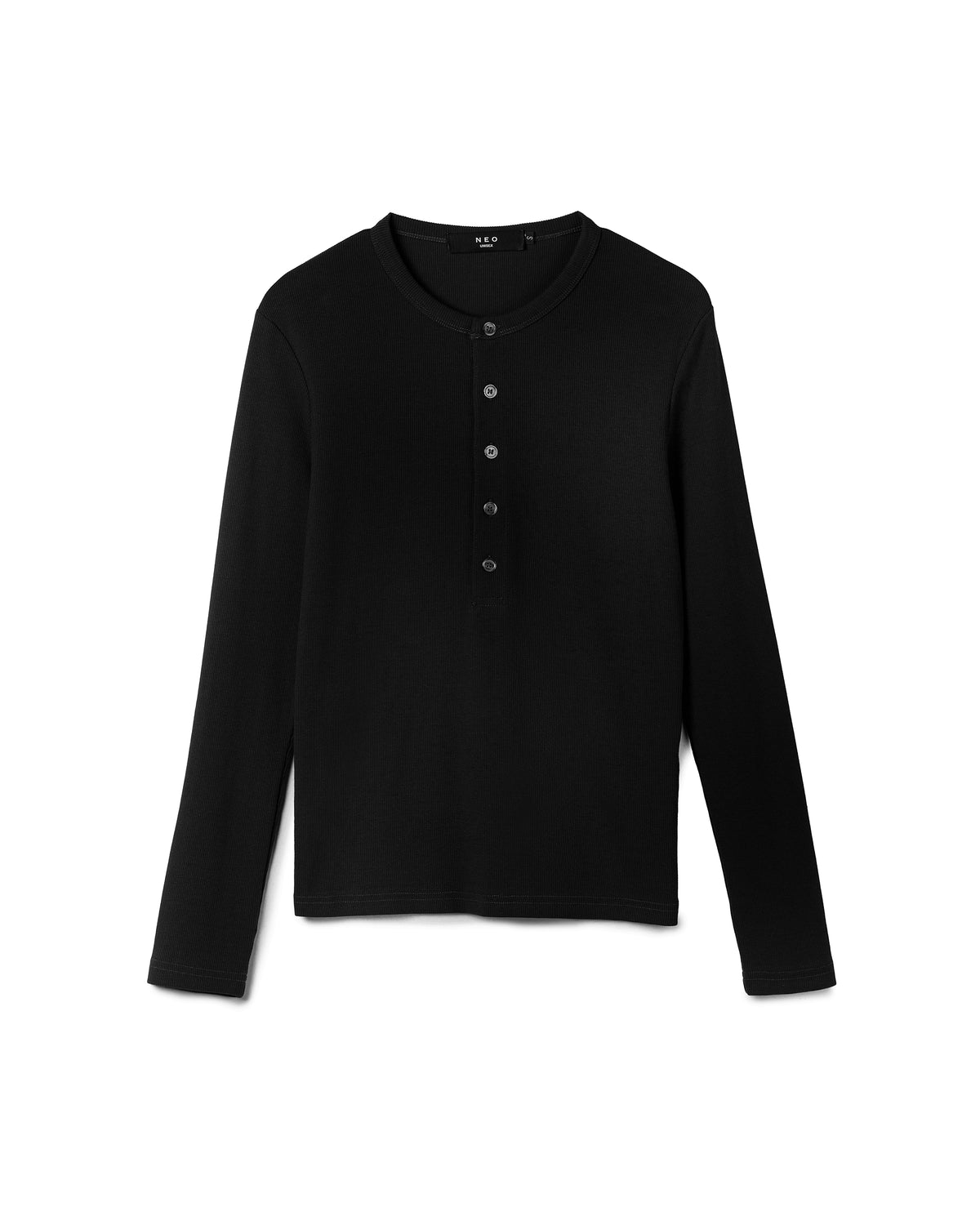 Minimal Ribbed Henley Top