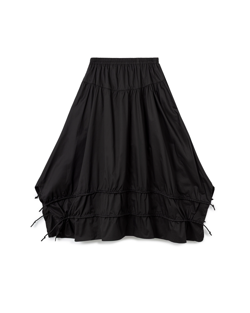 Drawstring Tiered Skirt