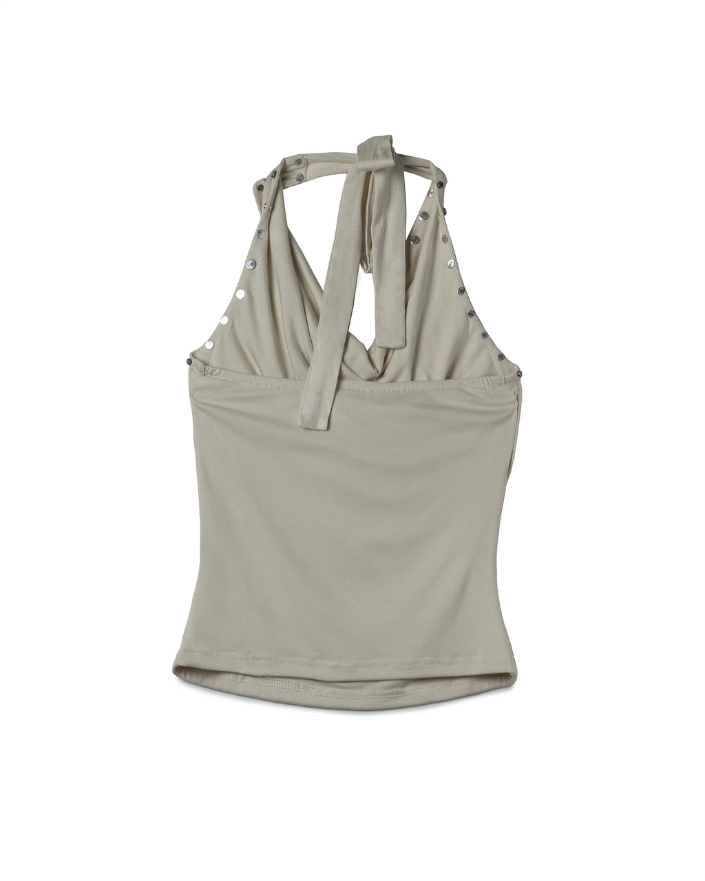 Studded Cowl Halter Top